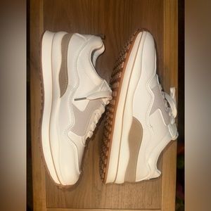 White Leather Sneakers Size 9.5